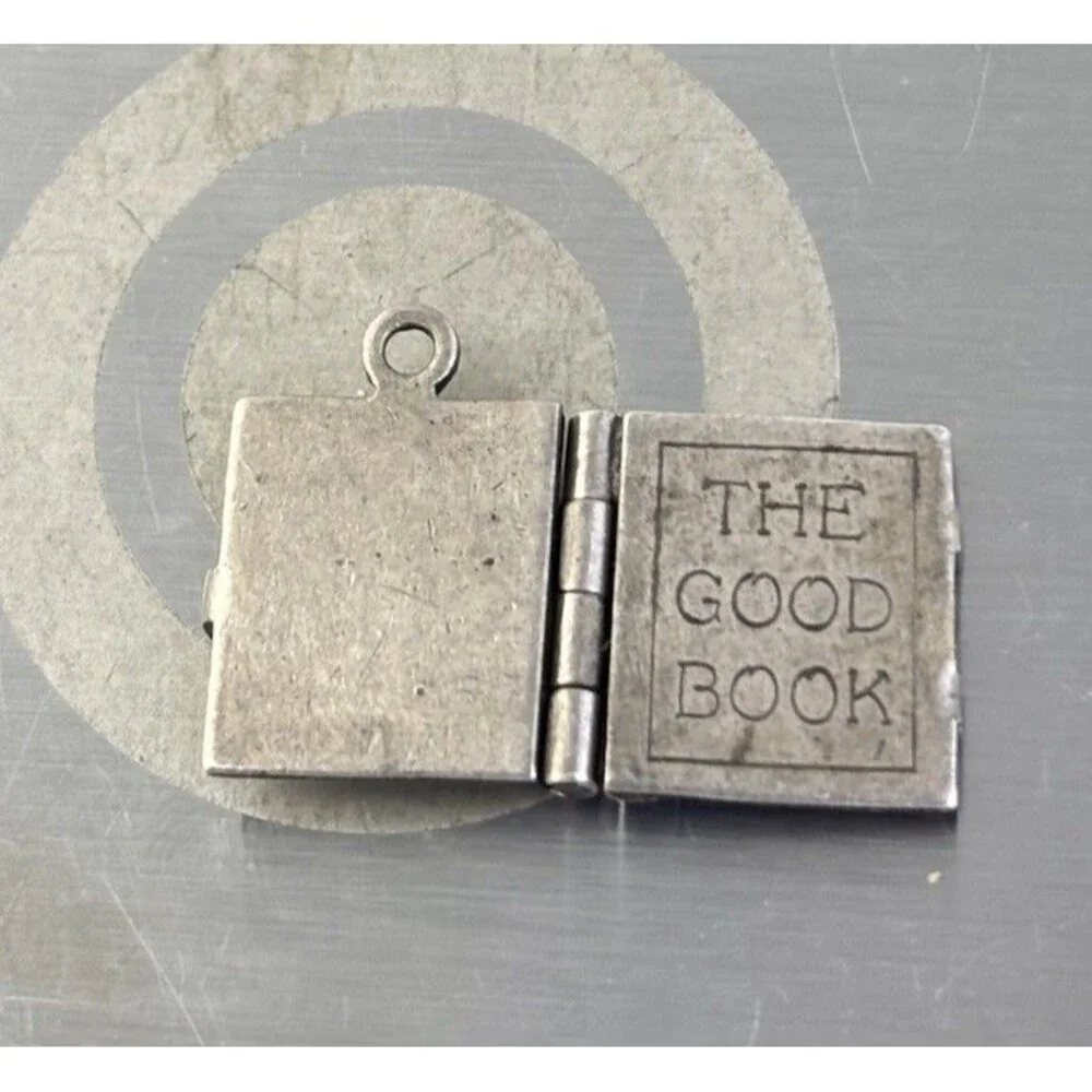 ANTAYA VINTAGE 925 STERLING SILVER LORD'S PRAYER BIBLE THE GOOD BOOK-2.55 GRAMS